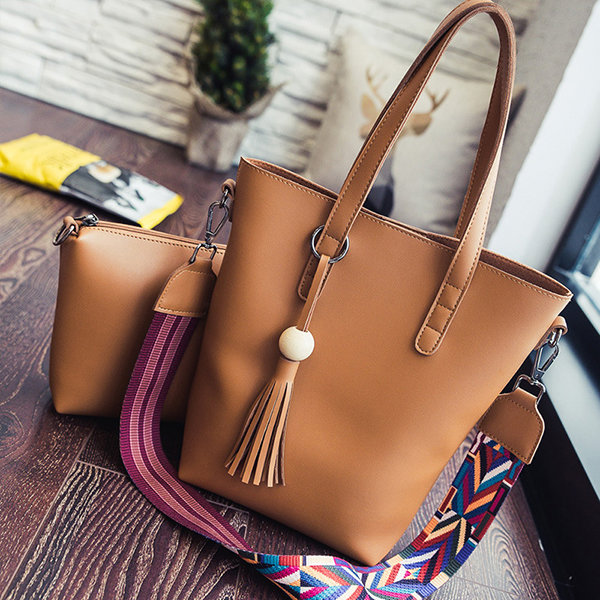Women 2PCS Elegant Stylish Creative Strap Handbag Crossbody Bags Shoulder Bags