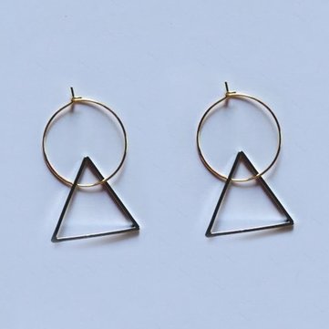 Triangle Circle Earrings
  