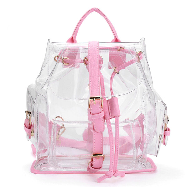 Women Girl Clear Backpack Cute Plastic Transparent School Bag Online - NewChic