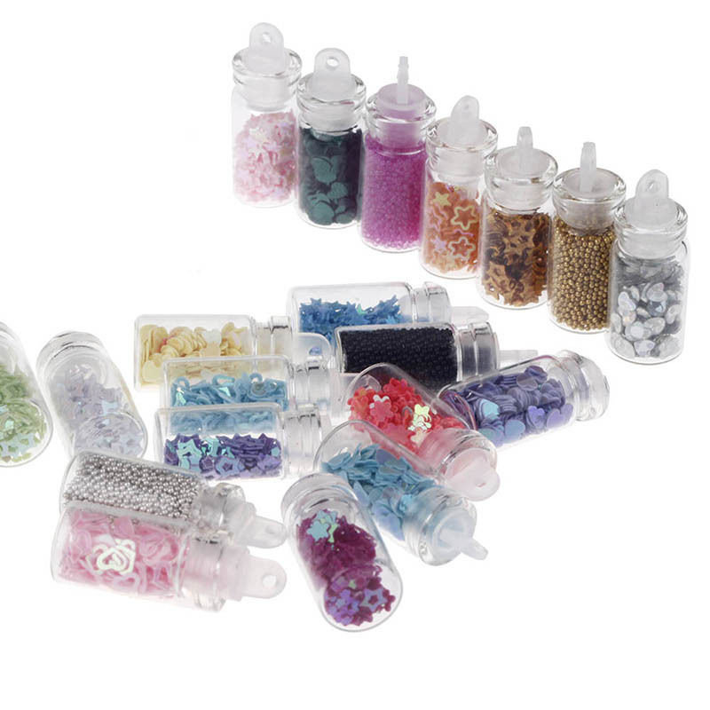 20 Bottles Nail Art Design Glitter Decoration Rhinestone Powder Manicure Tips