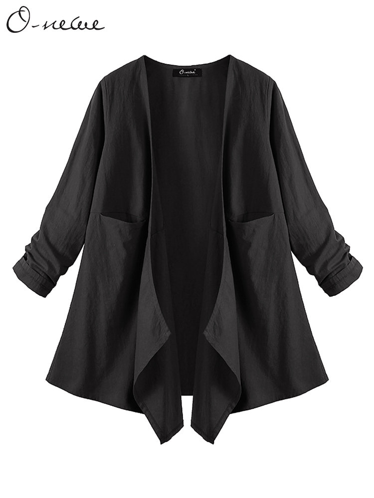 O-NEWE Elegant Loose Long Sleeve Irregular Jacket For Women Cheap - NewChic