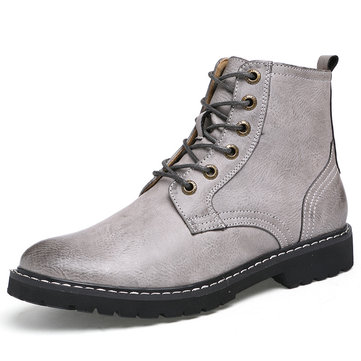 Men's Vintage Classic Metal Eyelets Lace Up Work Boots